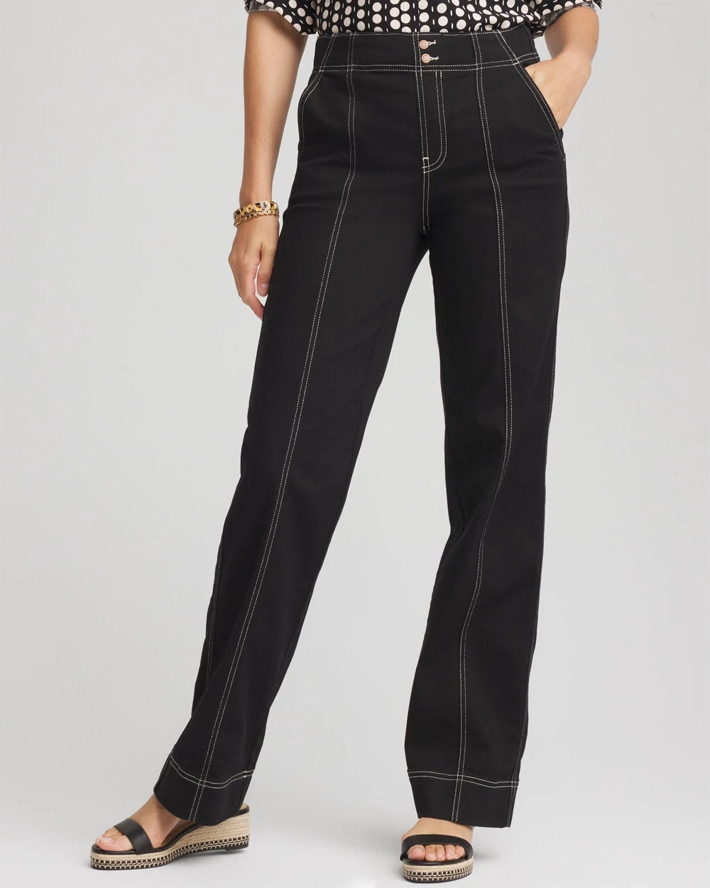 Chico's | Pull-On Wide-Leg Jeans/ Black