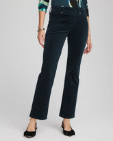 Chico's | Velveteen Pull-On Flared Jeans/ Teal Shadow