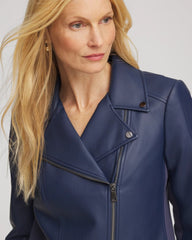 Chico's | Faux Leather Moto Jacket/ Pacific Rim