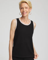 Chico's | Zenergy® Luxe Metallic Trim Tank/ Black