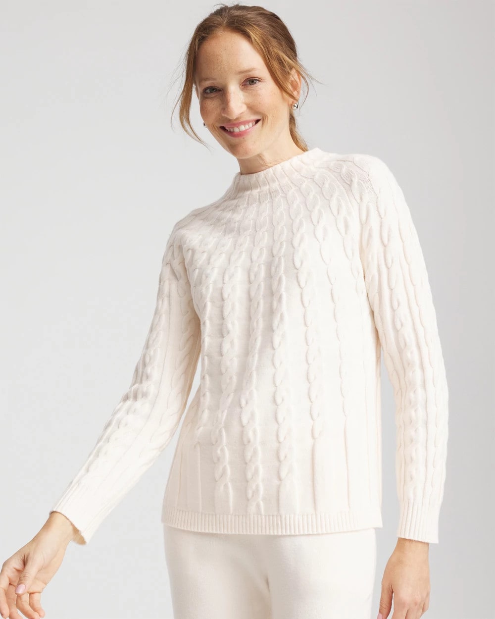 Chico's | Zenergy® Luxe Cable Sweater/ English Cream