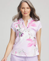 Chico's | Zenergy® UPF Floral Polo/ Violet Aura
