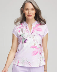 Chico's | Zenergy® UPF Floral Polo/ Violet Aura