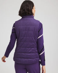 Chico's | Zenergy® Reversible Velvet Puffer Vest/ Purple Elixir