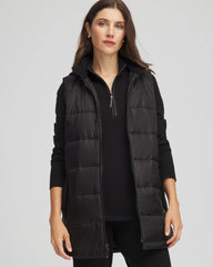 Chico's | Zenergy® Quilted Hooded Vest/ Black