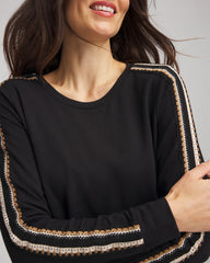 Chico's | Zenergy® Lattice-Trim Pullover Top/ Black