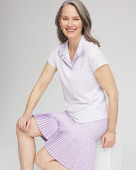 Chico's | Zenergy® Striped UPF Short-Sleeve Top/ Violet Aura