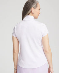Chico's | Zenergy® Striped UPF Short-Sleeve Top/ Violet Aura