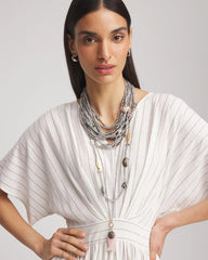 Chico's | Chico's Originals White Jade Ocean Necklace/ Silver
