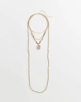 Chico's | Convertible Agate Pendant Necklace/ Neutral