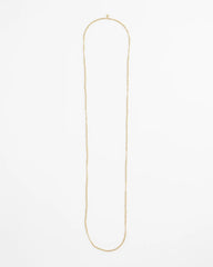 Chico's | Long Goldtone Seed Bead Necklace/ Gold