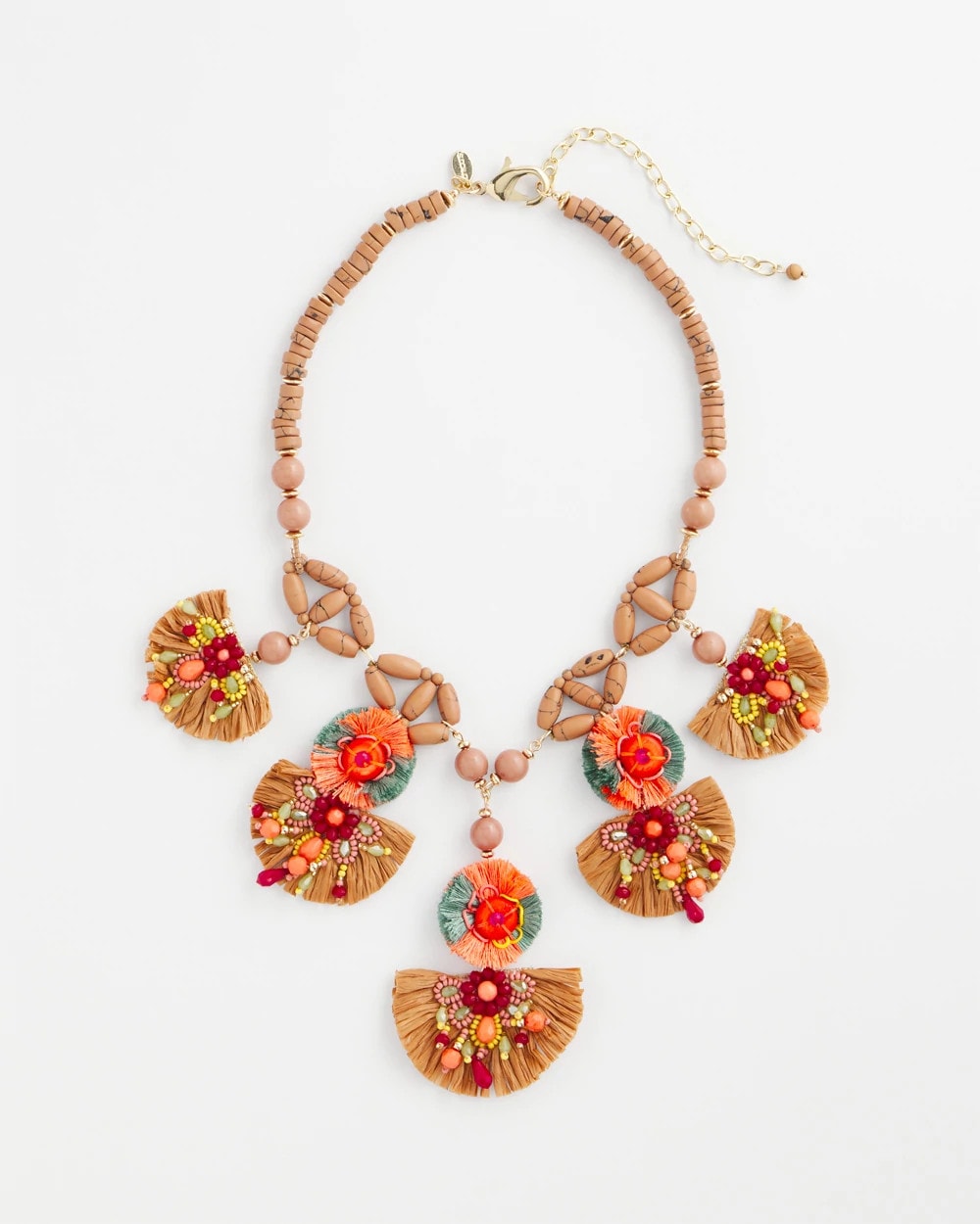 Chico's | Tropical Floral Bib Necklace/ Multi