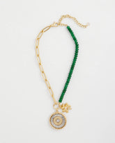 Chico's | Short Clover Pendant Necklace/ Green