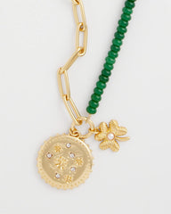 Chico's | Short Clover Pendant Necklace/ Green