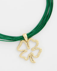 Chico's | Clover Pendant Necklace/ Green