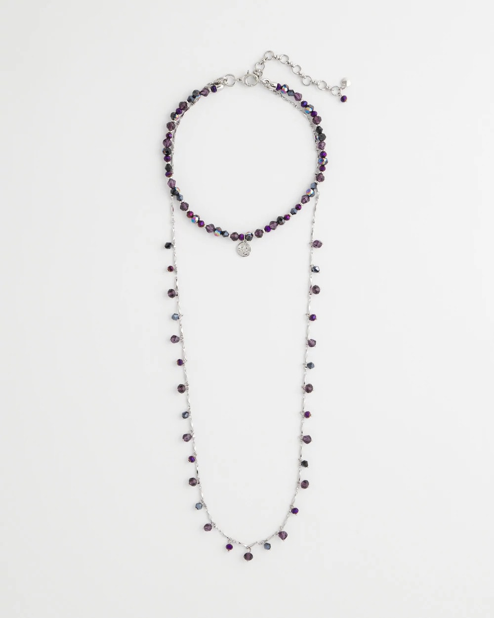 Chico's | Convertible Purple Long Short Necklace/ Purple