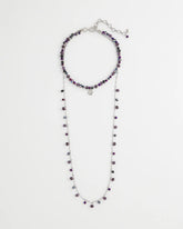 Chico's | Convertible Purple Long Short Necklace/ Purple