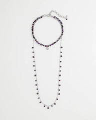Chico's | Convertible Purple Long Short Necklace/ Purple