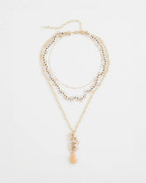Chico's | Convertible Rose Quartz Pendant Necklace/ Pale Pink