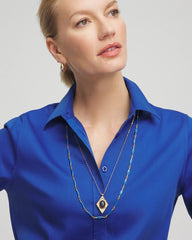 Chico's | Double-Strand Sodalite Pendant Necklace/ Blue