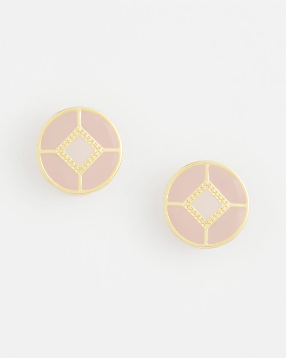 Chico's | No Droop® Enamel Clip-On Earrings/ Pink