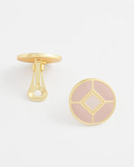 Chico's | No Droop® Enamel Clip-On Earrings/ Pink