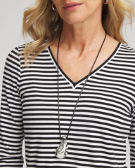 Chico's | Silvertone Adjustable Pendant Necklace/ Mixed Metals