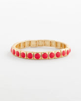 Chico's | Bold Orange Goldtone Stretch Bracelet/ Orange