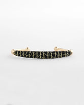 Chico's | Thread Wrapped Cuff Bracelet/ Black/Gold