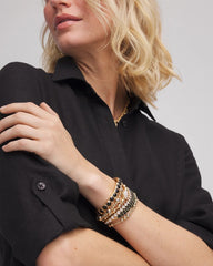 Chico's | Thread Wrapped Cuff Bracelet/ Black/Gold