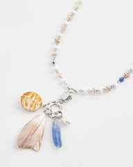 Chico's | Seashell Beaded Pendant Necklace/ Multi