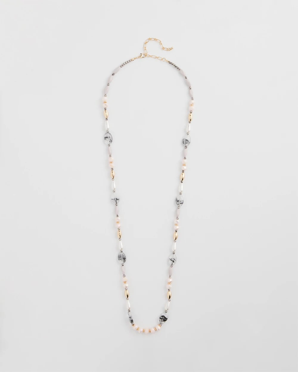 Chico's | Pink Art Deco Beaded Necklace/ Pink