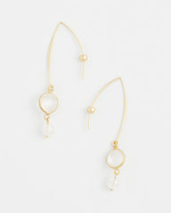 Chico's | No Droop® Quartz Crystal Threader Earrings/ Gold