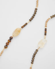 Chico's | Tiger's Eye Single-Strand Necklace/ Neutral