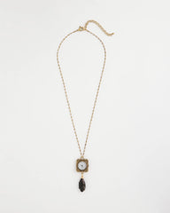 Chico's | Clock Pendant Necklace/ Gold