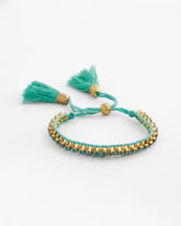 Chico's | Adjustable Thread Wrapped Bracelet/ Turquoise