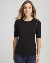 Chico's | Elbow Sleeve Tee/ Black