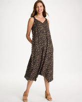 Chico's | Rayon-Silk Asymmetrical Hem Dress/ Black