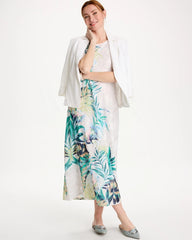 Chico's | Jersey Knit Tropical Maxi Dress/ Alabaster