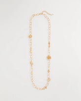 Chico's | Flower Long Single-Strand Necklace/ Gold
