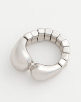 Chico's | Curvy Silver Stretch Ring/ Silver