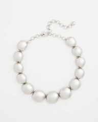 Chico's | Silver Pebble Collar Necklace/ Silver