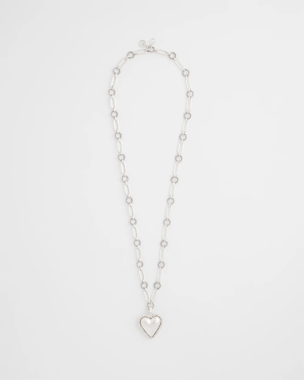 Chico's | Heart Twice As Nice Pendant Necklace/ Silver