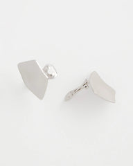 Chico's | Silver Fan Clip On Earrings/ Silver