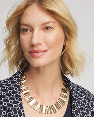 Chico's | Gold Wave Collar Necklace/ Gold
