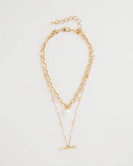 Chico's | Toggle Bar Pearl Pendant Necklace/ Pearl