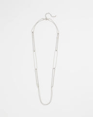 Chico's | Long Silver Ball Chain Single Strand/ Silver