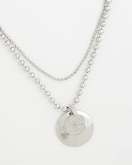 Chico's | Short Silver Ball Chain Pendant/ Silver