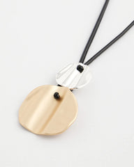 Chico's | Crinkle Mixed Metal Pendant/ Mixed Metals