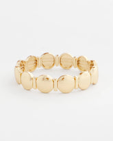 Chico's | Textured Circle Stretch Bracelet/ Gold